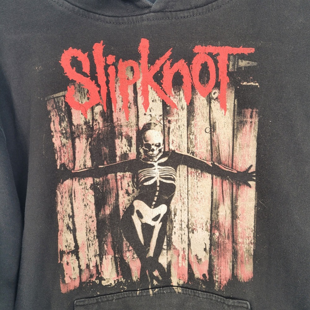 Vintage Slipknot Hoodie .5 The Gray Chapter Black Pullover Independent Trading S